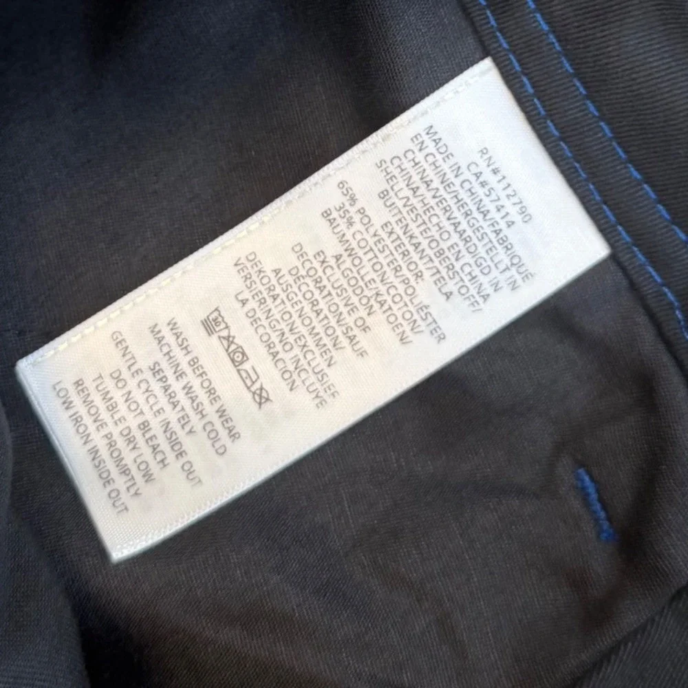 NWT True Religion Mens Black Pacific Blue Contrast Stitch Cargo Pants 108335 34